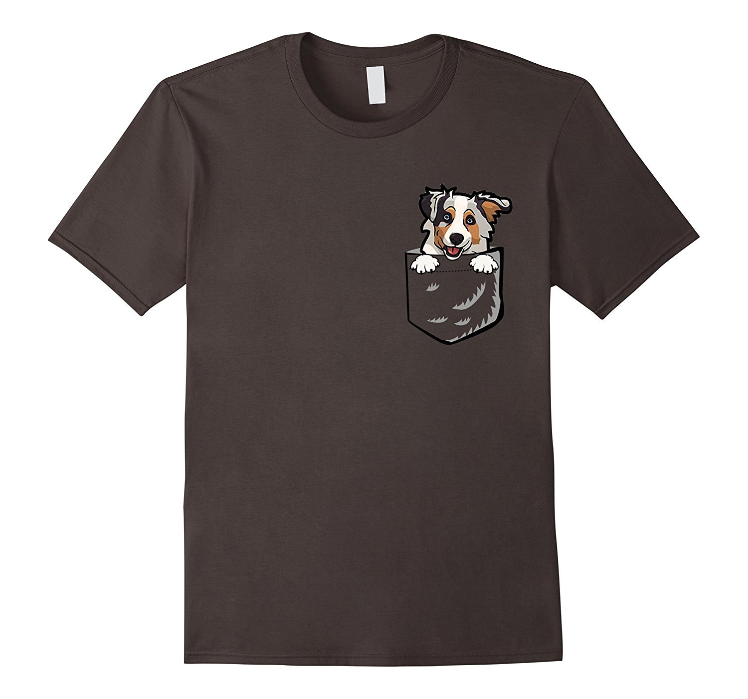 Adorable Little Australian Shepherd In The Pocket T-shirt