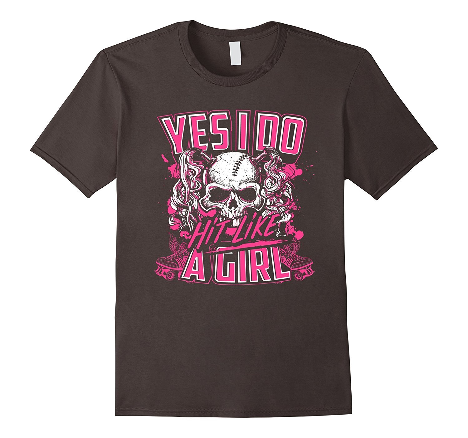 Yes I Do Hit Like A Girl Roller Derby Girl Skull T-Shirt 2 » Cool Gifts for You - Mfamilygift Yes I Do Hit Like A Girl Roller Derby Girl Skull T-Shirt 2