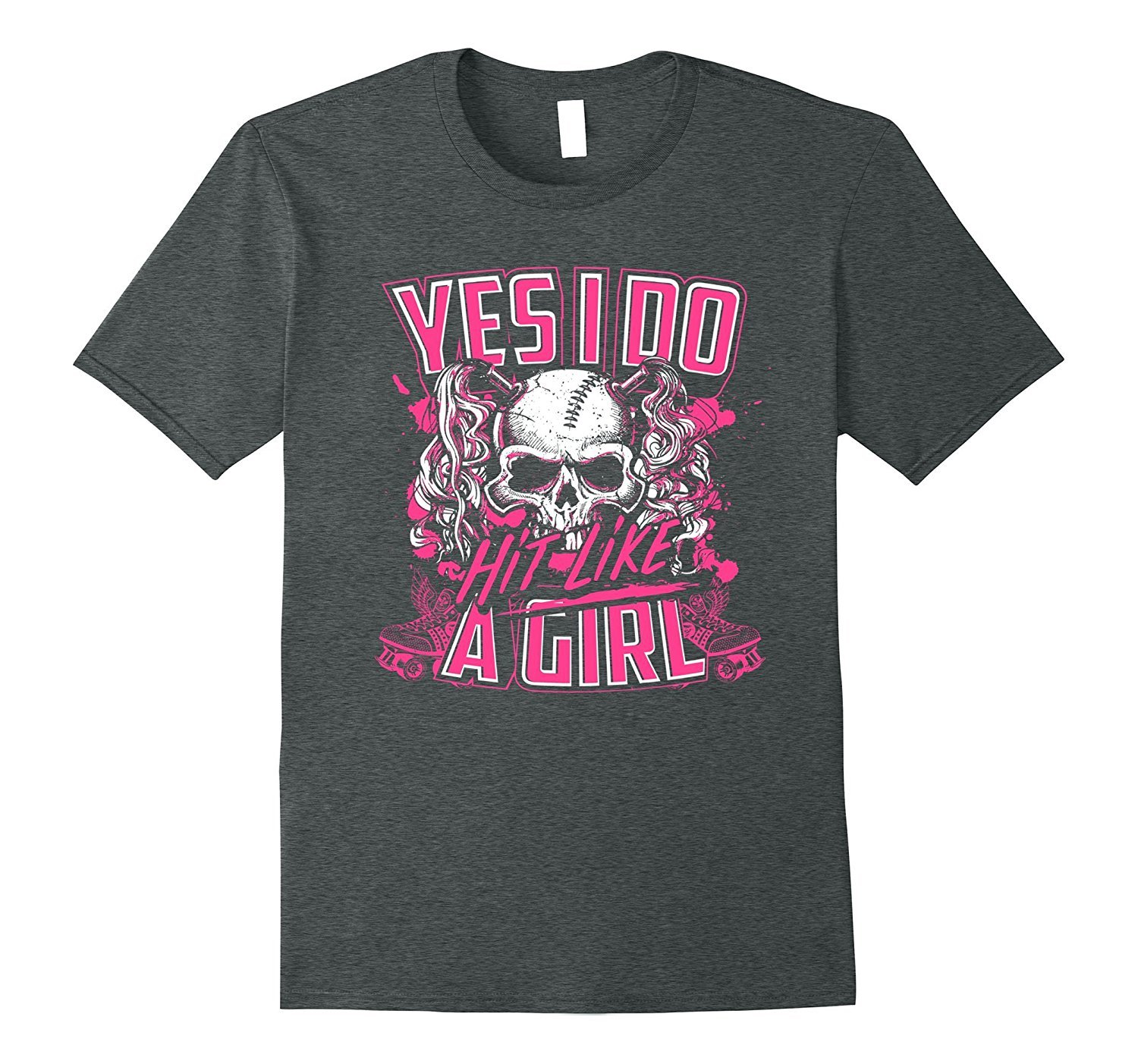 Yes I Do Hit Like A Girl Roller Derby Girl Skull T-Shirt 3 » Cool Gifts for You - Mfamilygift Yes I Do Hit Like A Girl Roller Derby Girl Skull T-Shirt 3
