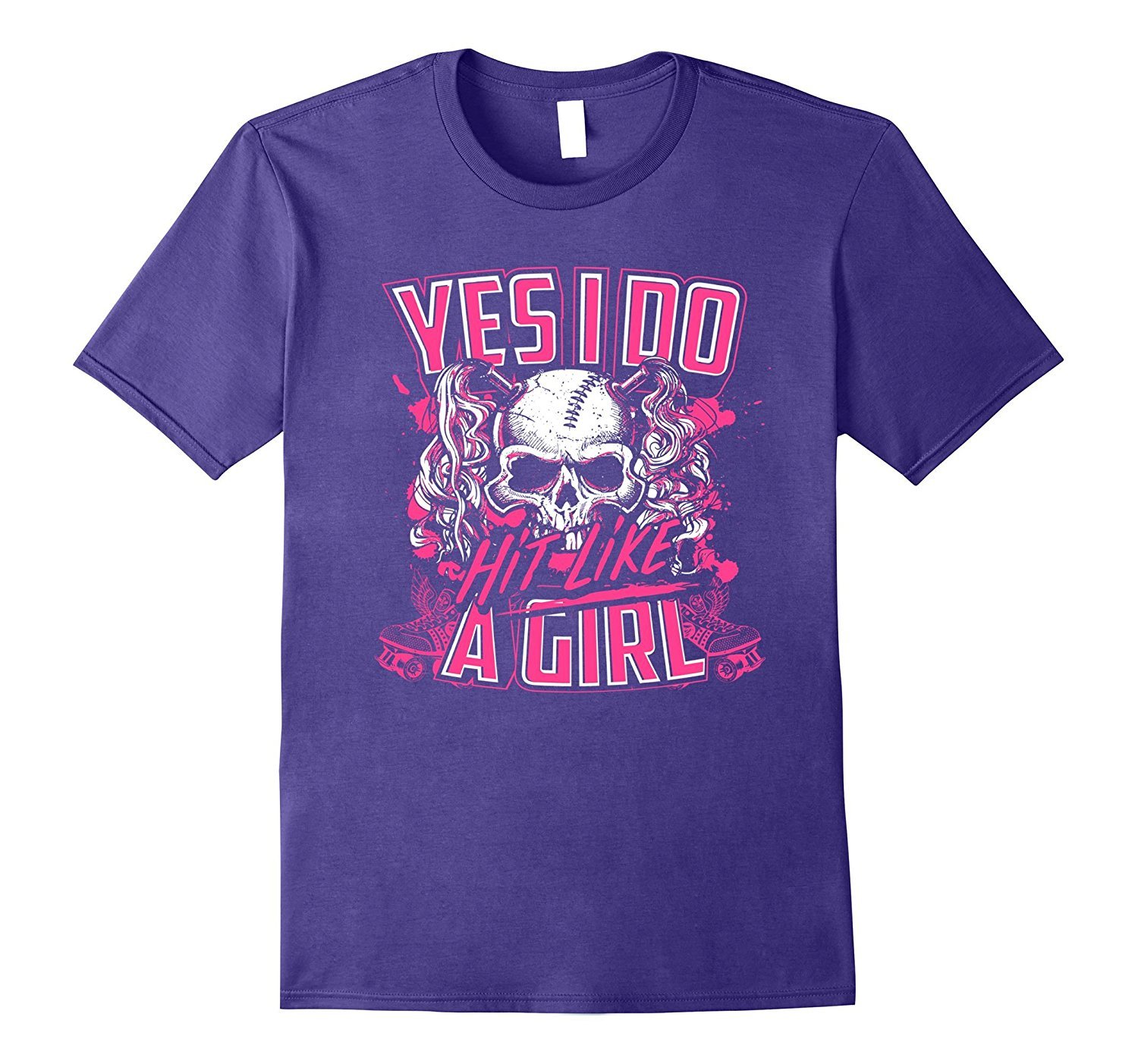 Yes I Do Hit Like A Girl Roller Derby Girl Skull T-Shirt 4 » Cool Gifts for You - Mfamilygift Yes I Do Hit Like A Girl Roller Derby Girl Skull T-Shirt 4