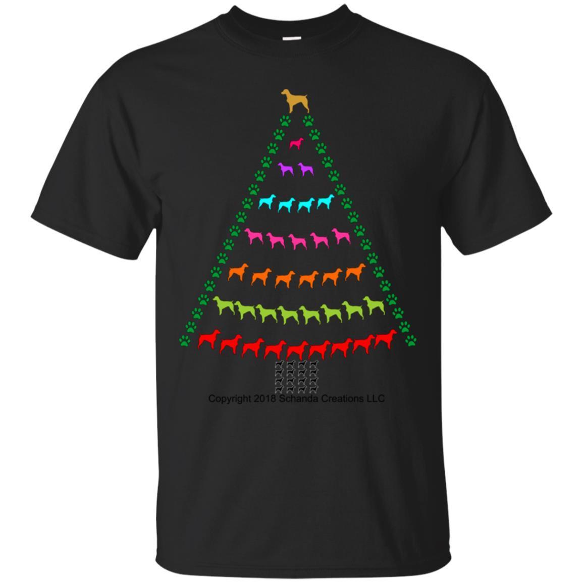Brittany Spaniel Christmas Tree T-shirt