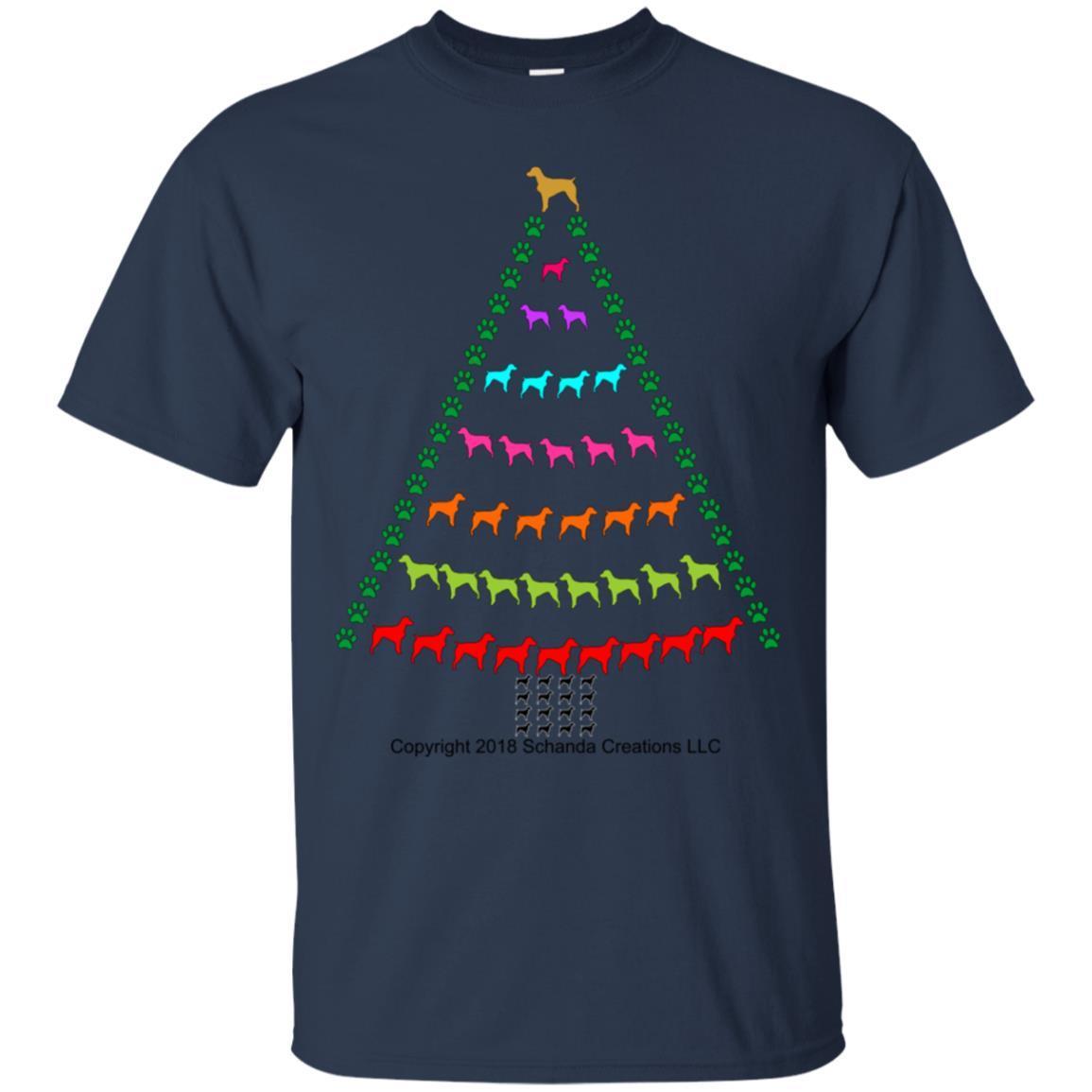 Brittany Spaniel Christmas Tree T-shirt 1 » Cool Gifts for You - Mfamilygift Brittany Spaniel Christmas Tree T-shirt 1