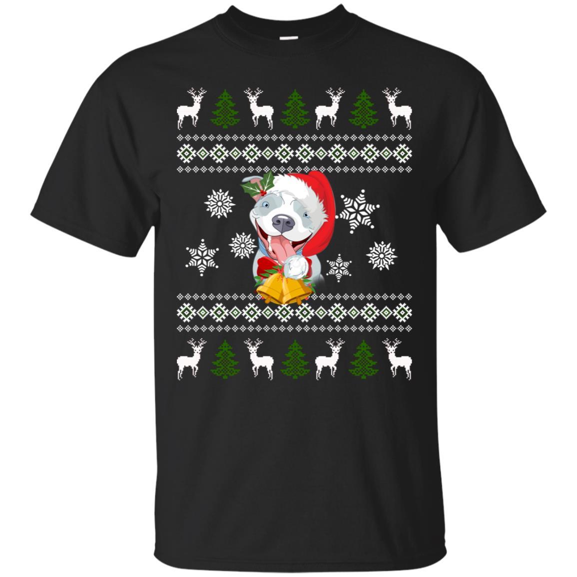 Bull Terrier Santa Hat Christmas Ugly T-shirt Bull Terrier Santa Hat Christmas Ugly T-shirt