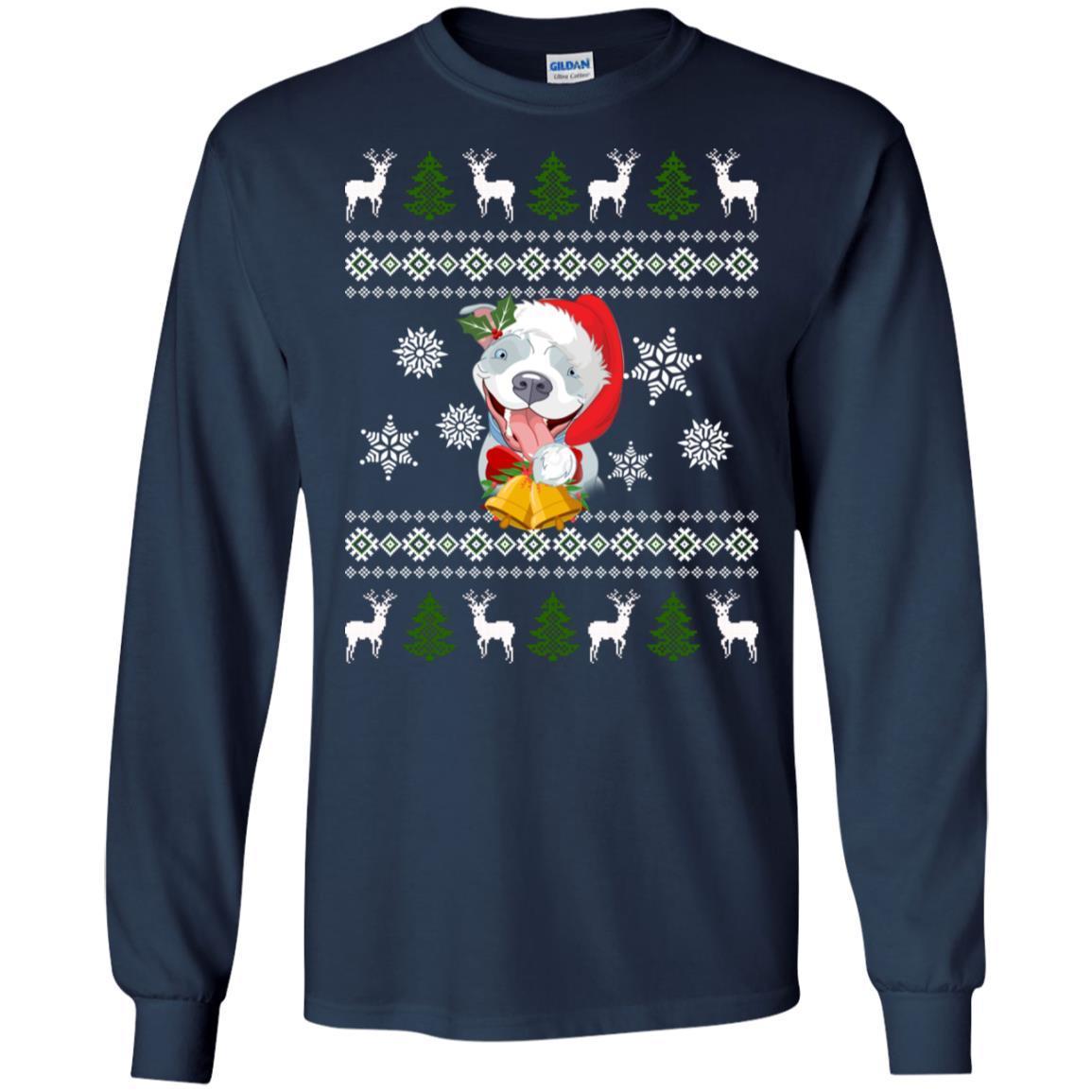 Bull Terrier Santa Hat Christmas Ugly T-shirt 3 » Cool Gifts for You - Mfamilygift Bull Terrier Santa Hat Christmas Ugly T-shirt 3