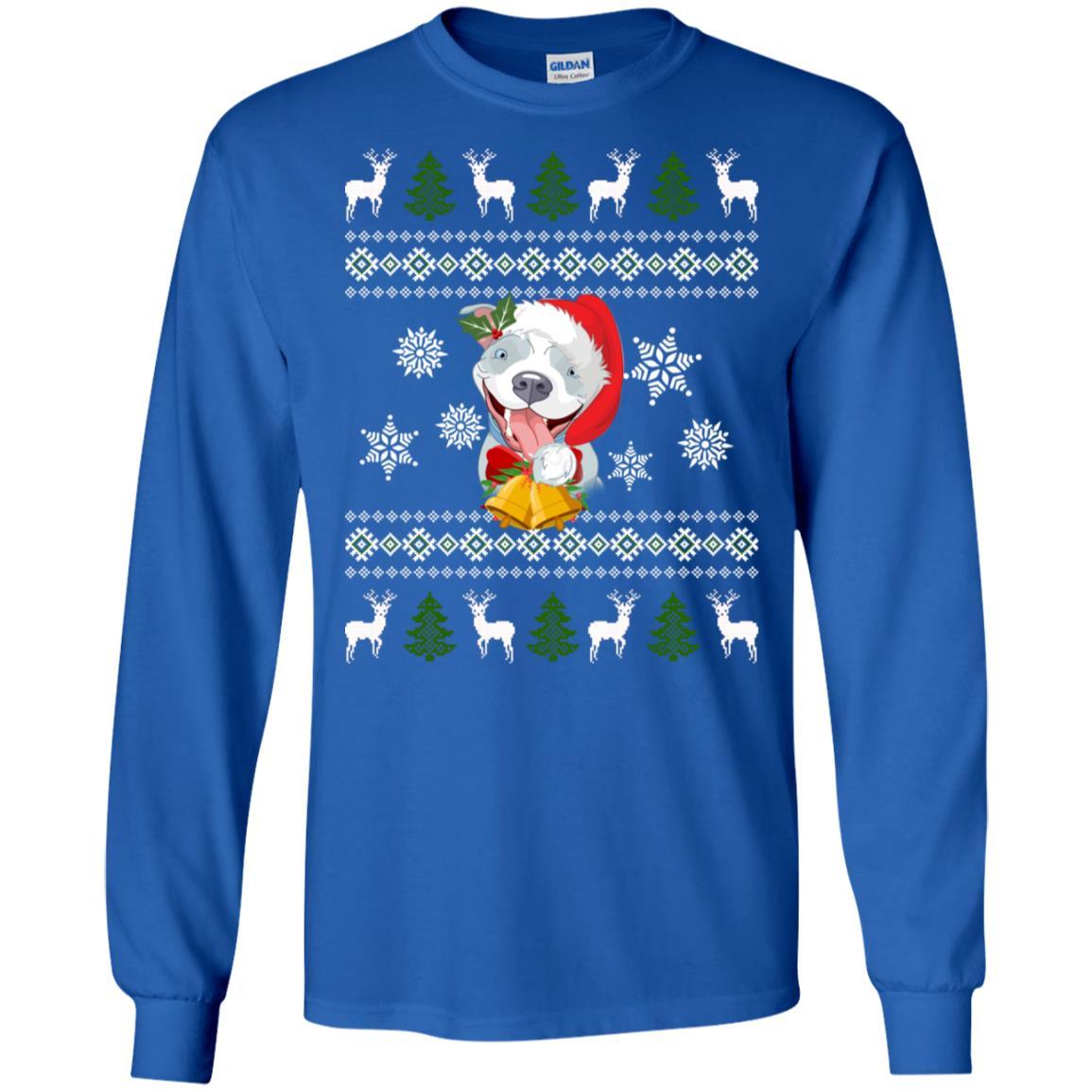 Bull Terrier Santa Hat Christmas Ugly T-shirt 4 » Cool Gifts for You - Mfamilygift Bull Terrier Santa Hat Christmas Ugly T-shirt 4
