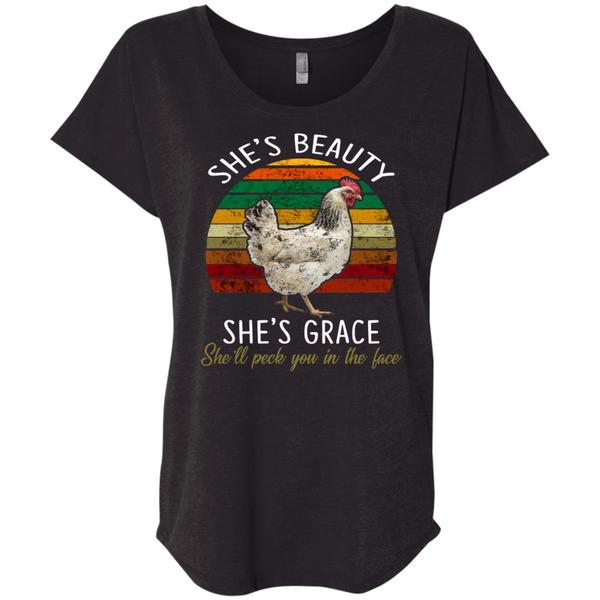 Buy Shes Beauty Shes Grace Shell Peck You In The Face White Chicken Shirt 4 » Cool Gifts for You - Mfamilygift Buy Shes Beauty Shes Grace Shell Peck You In The Face White Chicken Shirt 4