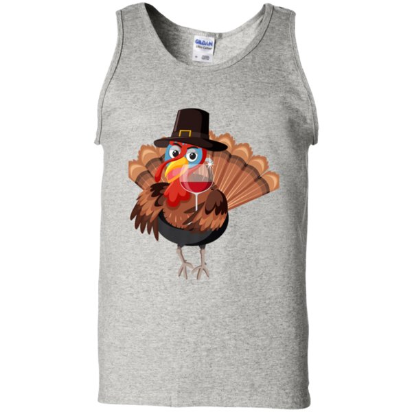 Buy Thanksgiving Holiday Turkey Time and Wine Custom Shirt tank top