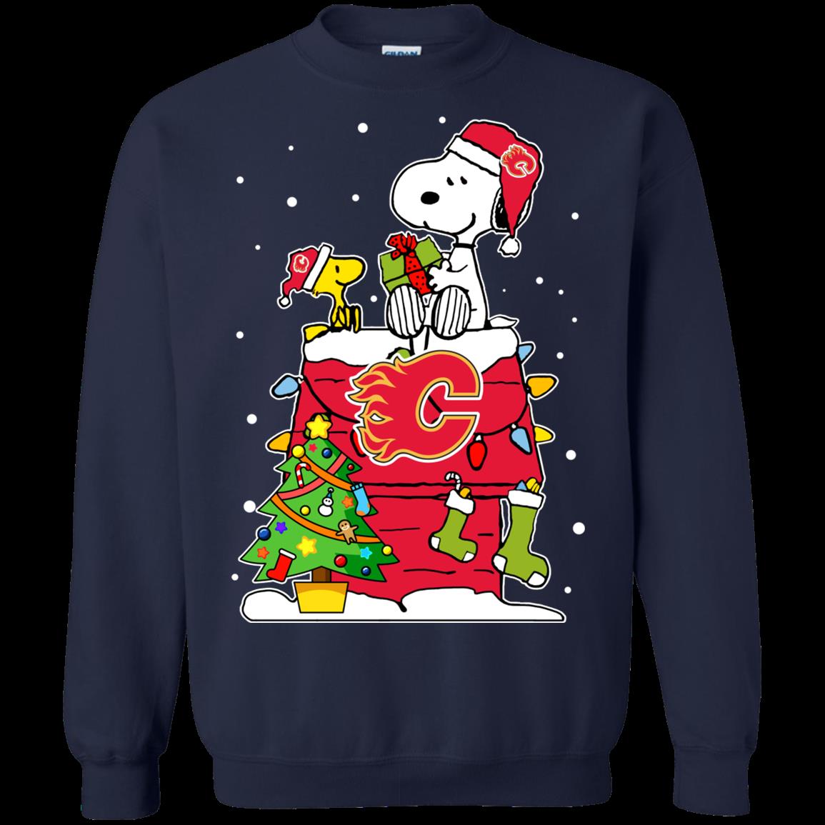 Calgary Flames Ugly Christmas Sweaters Snoopy Hoodies Sweatshirts 1 » Cool Gifts for You - Mfamilygift Calgary Flames Ugly Christmas Sweaters Snoopy Hoodies Sweatshirts 1