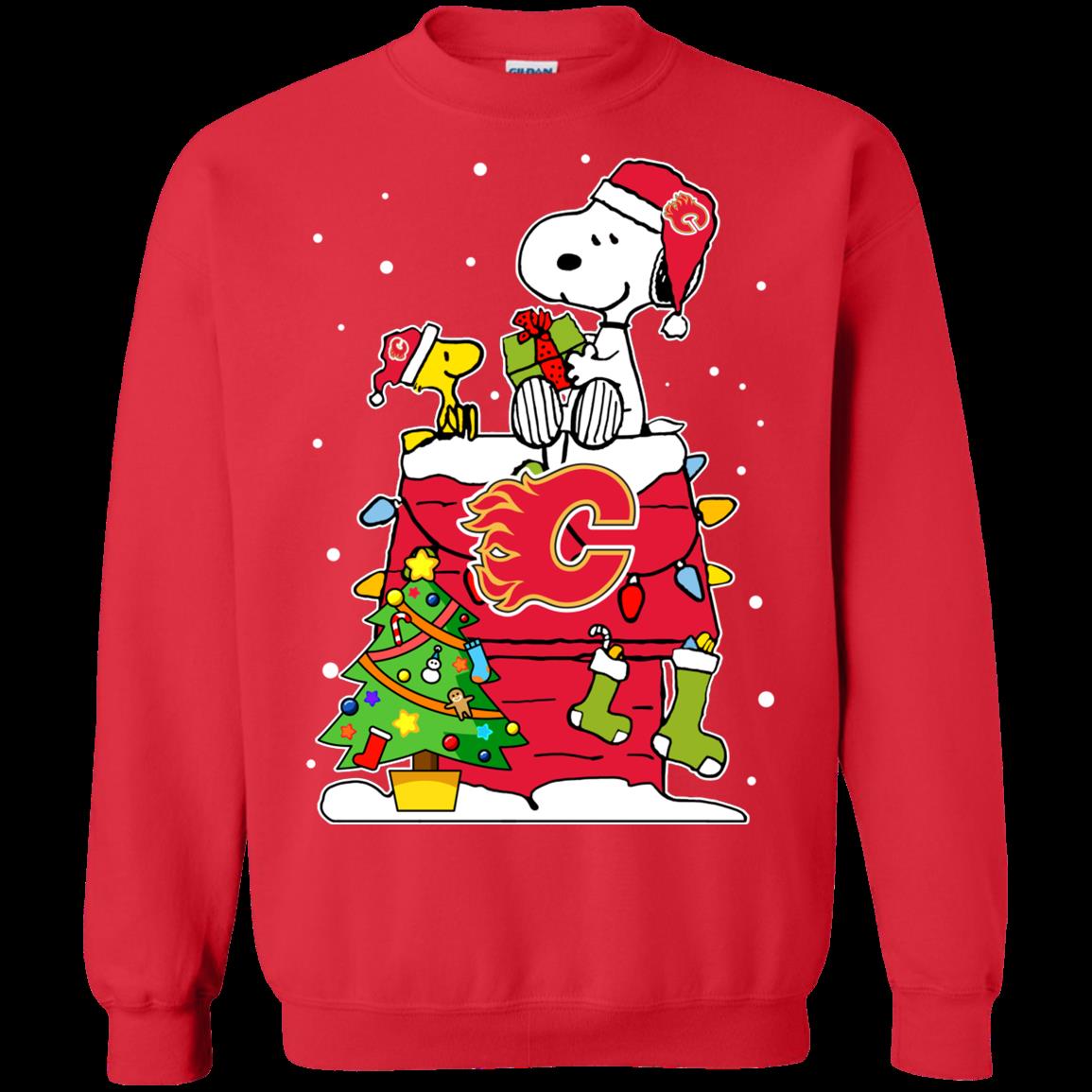 Calgary Flames Ugly Christmas Sweaters Snoopy Hoodies Sweatshirts 4 » Cool Gifts for You - Mfamilygift Calgary Flames Ugly Christmas Sweaters Snoopy Hoodies Sweatshirts 4