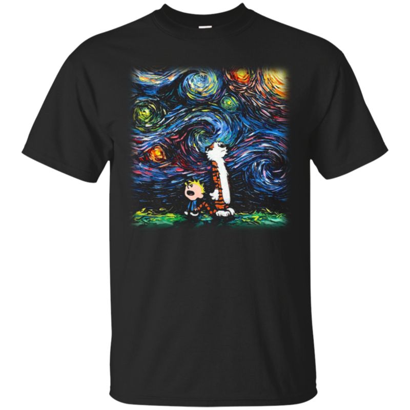 Calvin & Hobbes Starry Night T Shirt Hoodies Sweatshirt