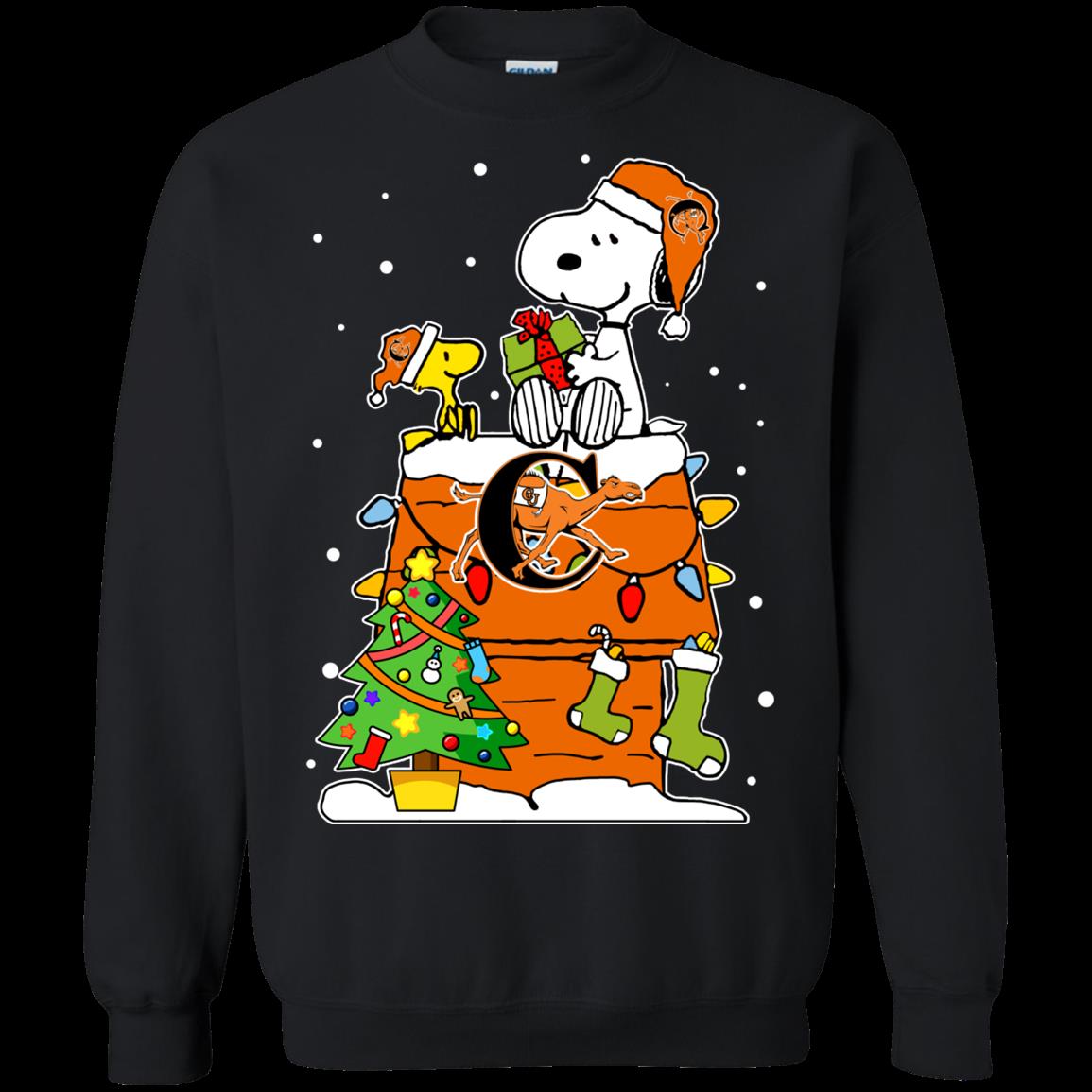 Campbell Fighting Camels Ugly Christmas Sweaters Snoopy Hoodies Sweatshirts