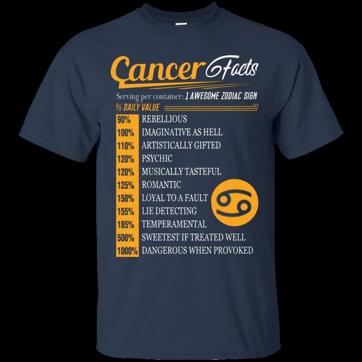 Cancer Facts Serving Per Container 1 Awesome Zodiac Sign T Shirt Hoodie Sweater 1 » Cool Gifts for You - Mfamilygift Cancer Facts Serving Per Container 1 Awesome Zodiac Sign T Shirt Hoodie Sweater 1