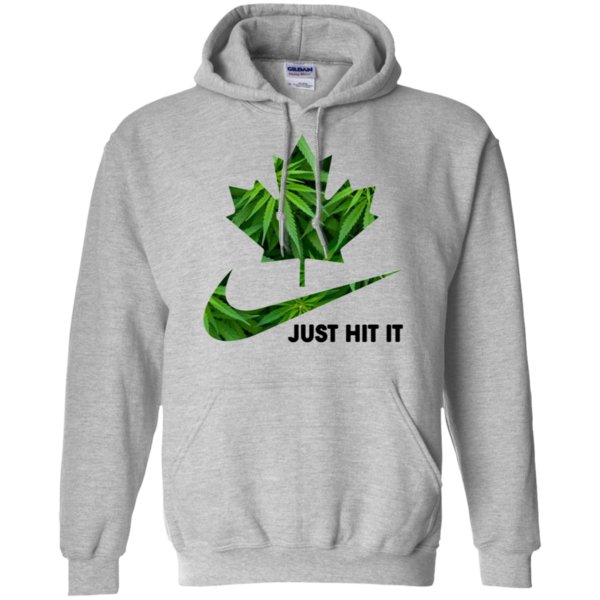 Cannabis Maple Leaf Nike Logo Just Hit It Shirt Hoodie