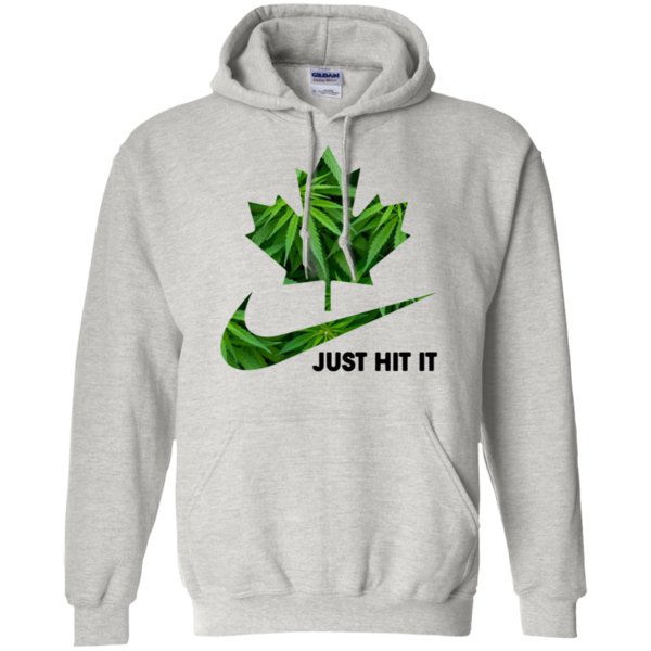 Cannabis Maple Leaf Nike Logo Just Hit It Shirt Hoodie 1 » Cool Gifts for You - Mfamilygift Cannabis Maple Leaf Nike Logo Just Hit It Shirt Hoodie 1