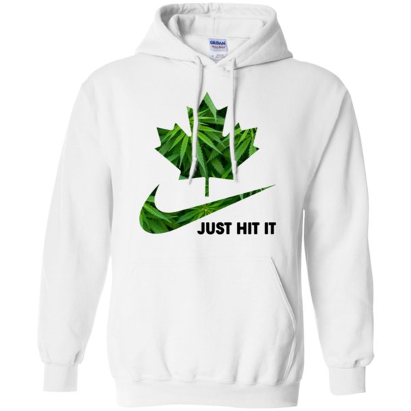 Cannabis Maple Leaf Nike Logo Just Hit It Shirt Hoodie 2 » Cool Gifts for You - Mfamilygift Cannabis Maple Leaf Nike Logo Just Hit It Shirt Hoodie 2