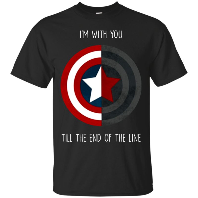 Captain America Shield I?m With You Till The End Of The Line T Shirt Hoodie Sweater