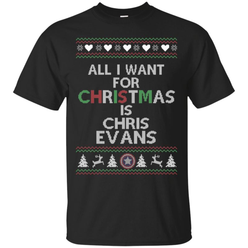 Captain America Ugly Christmas Sweater I Want Chris Evans T Shirt Hoodies Sweatshirt