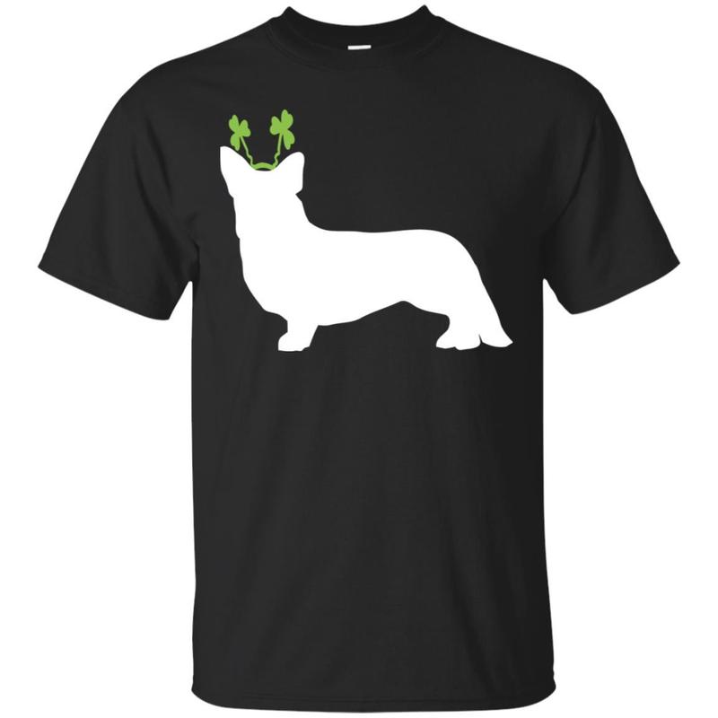 Cardigan Welsh Corgi St Patrick?s Day Dog Silhouette T-shirt