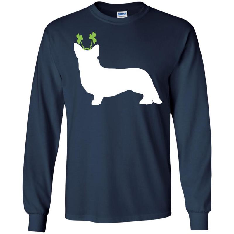 Cardigan Welsh Corgi St Patrick?s Day Dog Silhouette T-shirt 2 » Cool Gifts for You - Mfamilygift Cardigan Welsh Corgi St Patrick?s Day Dog Silhouette T-shirt 2