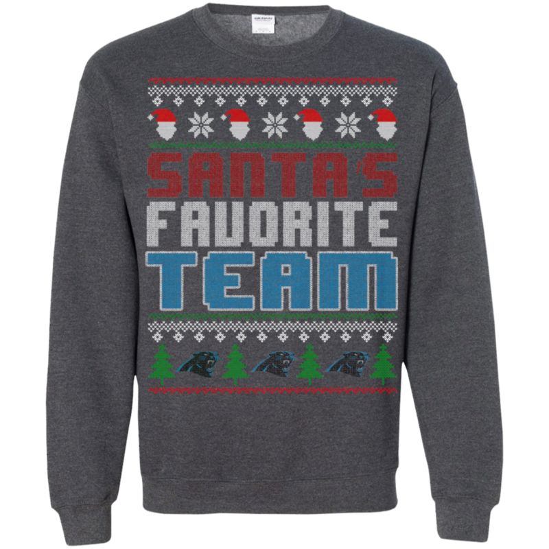 Carolina Panthers Ugly Christmas Sweater Santa Favorite Team 2 » Cool Gifts for You - Mfamilygift Carolina Panthers Ugly Christmas Sweater Santa Favorite Team 2