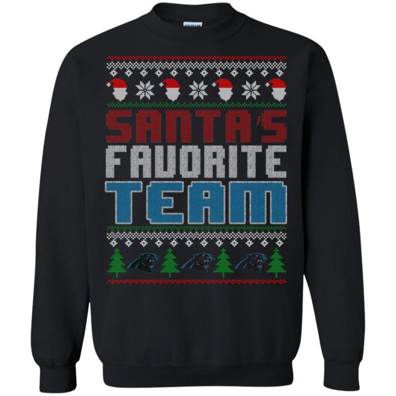 Carolina Panthers Ugly Christmas Sweater Santa Favorite Team 4 » Cool Gifts for You - Mfamilygift Carolina Panthers Ugly Christmas Sweater Santa Favorite Team 4