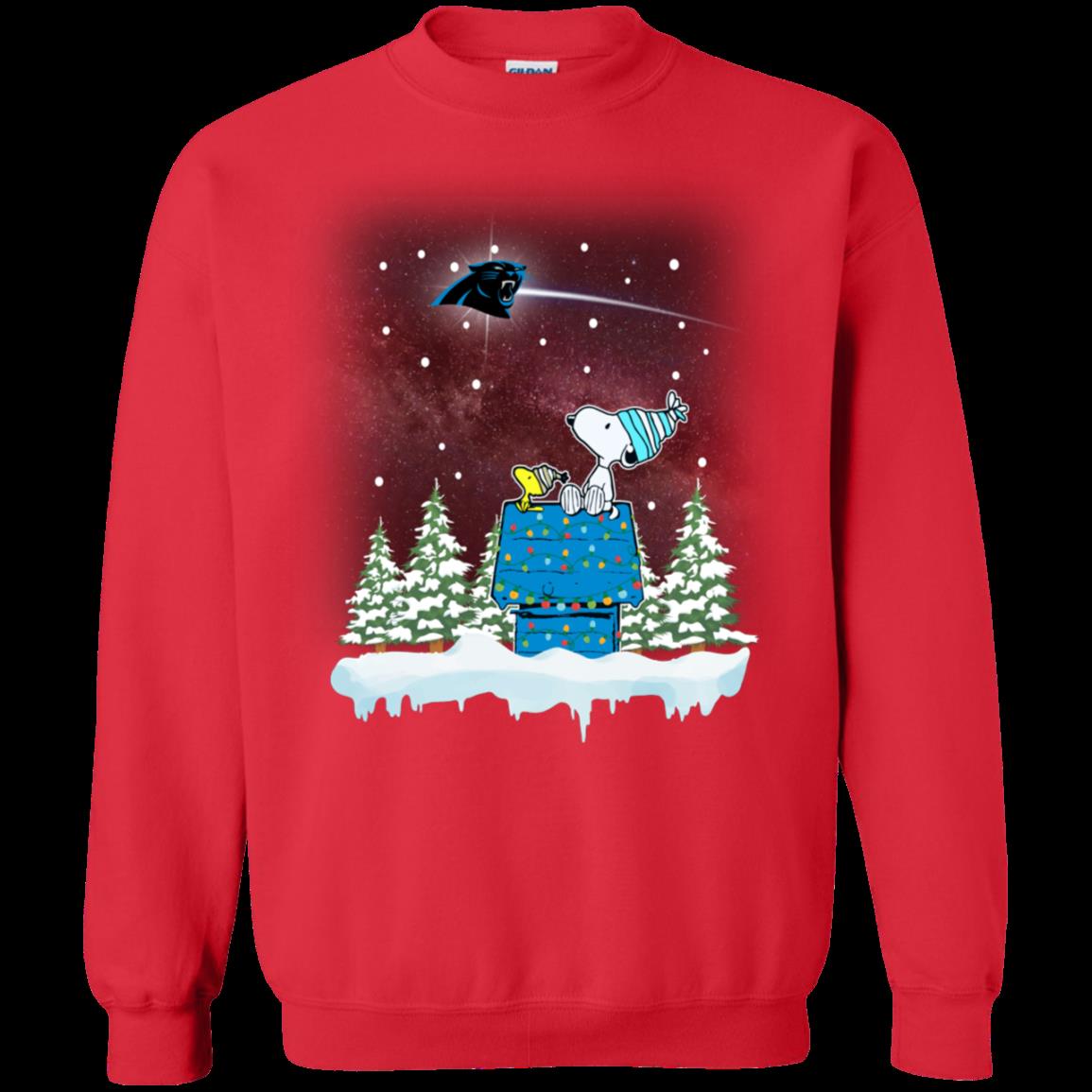 Carolina Panthers Ugly Christmas Sweater Snoopy Woodstock 4 » Cool Gifts for You - Mfamilygift Carolina Panthers Ugly Christmas Sweater Snoopy Woodstock 4