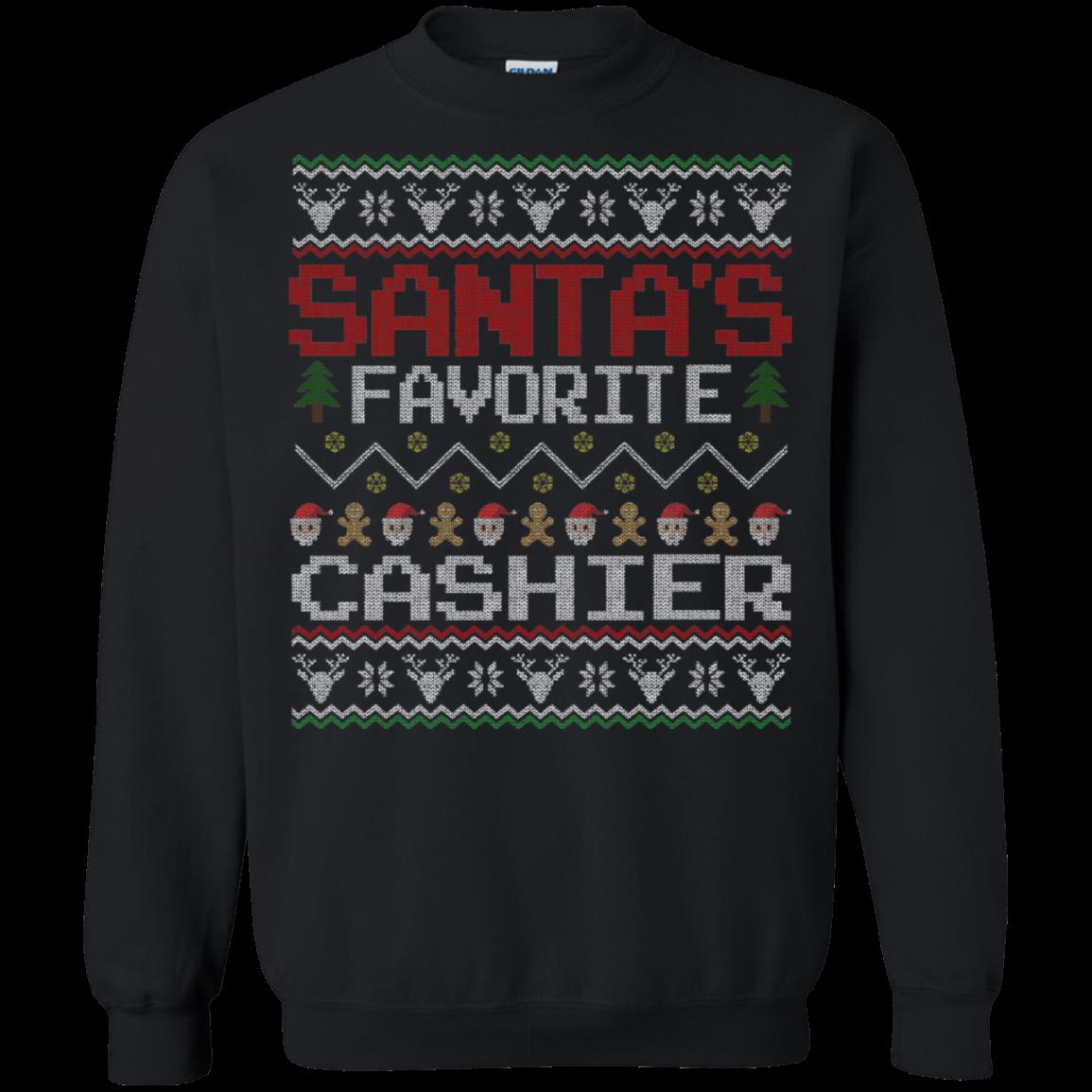 Cashier Christmas Ugly Sweater Shirts Santa Favorite Cashier Christmas Ugly Sweater Shirts Santa Favorite