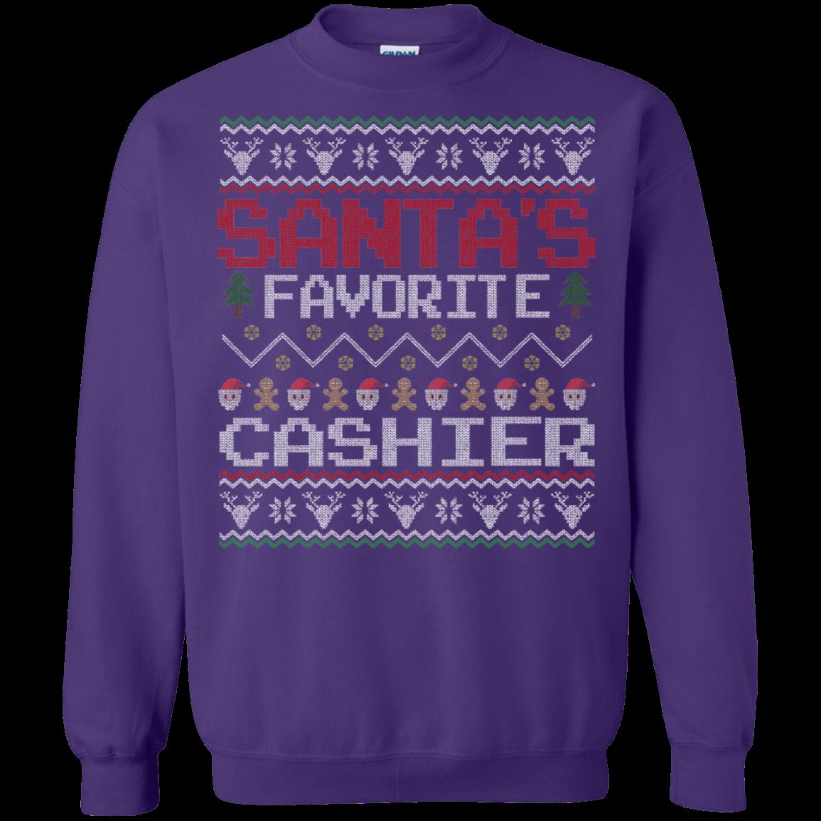 Cashier Christmas Ugly Sweater Shirts Santa Favorite 1 » Cool Gifts for You - Mfamilygift Cashier Christmas Ugly Sweater Shirts Santa Favorite 1