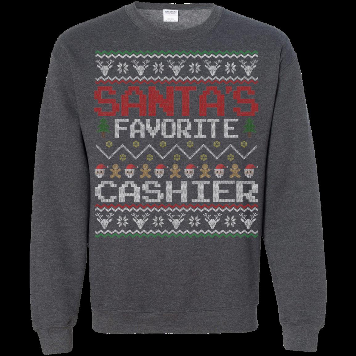 Cashier Christmas Ugly Sweater Shirts Santa Favorite 3 » Cool Gifts for You - Mfamilygift Cashier Christmas Ugly Sweater Shirts Santa Favorite 3