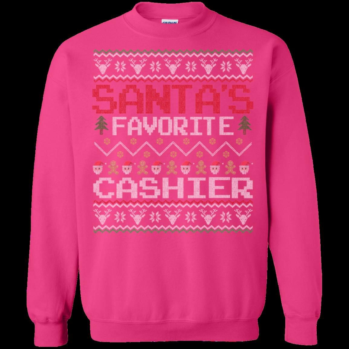 Cashier Christmas Ugly Sweater Shirts Santa Favorite 4 » Cool Gifts for You - Mfamilygift Cashier Christmas Ugly Sweater Shirts Santa Favorite 4