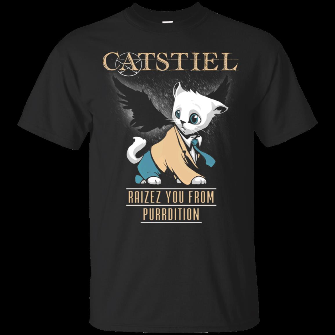 Castiel Cat Supernatural Raizez You From Purrdition T Shirt Hoodies Sweatshirt