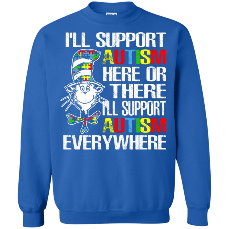 Cat In The Hat Autism Shirts I?ll Support Autism Everywhere 2 » Cool Gifts for You - Mfamilygift Cat In The Hat Autism Shirts I?ll Support Autism Everywhere 2