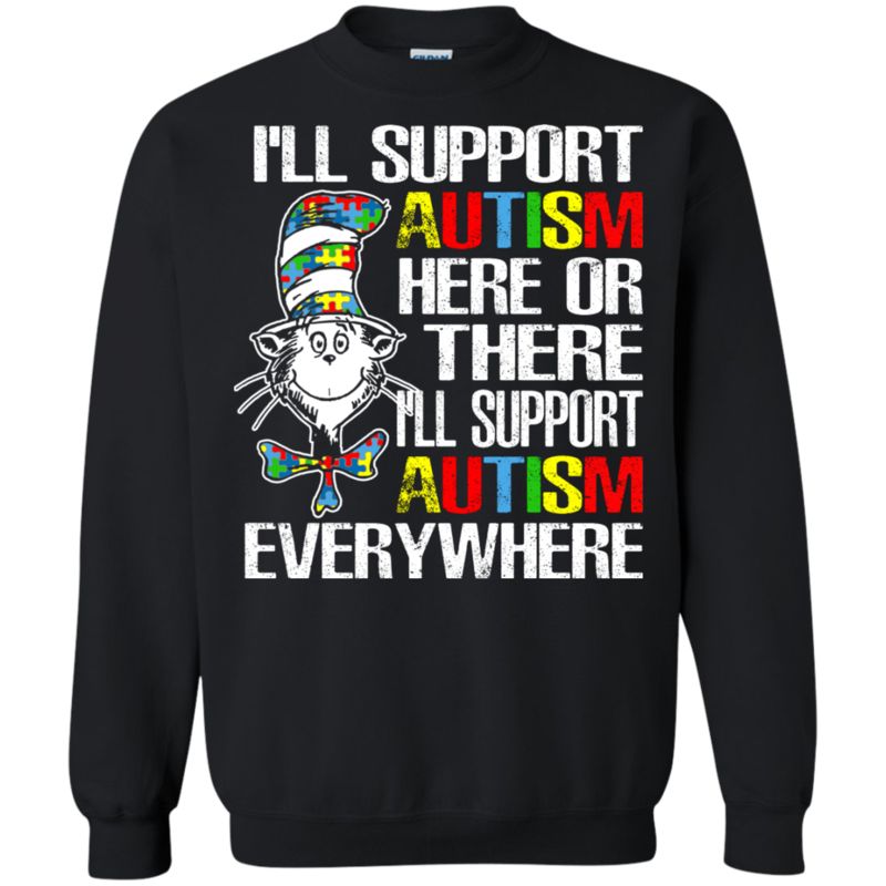 Cat In The Hat Autism Shirts I?ll Support Autism Everywhere 3 » Cool Gifts for You - Mfamilygift Cat In The Hat Autism Shirts I?ll Support Autism Everywhere 3