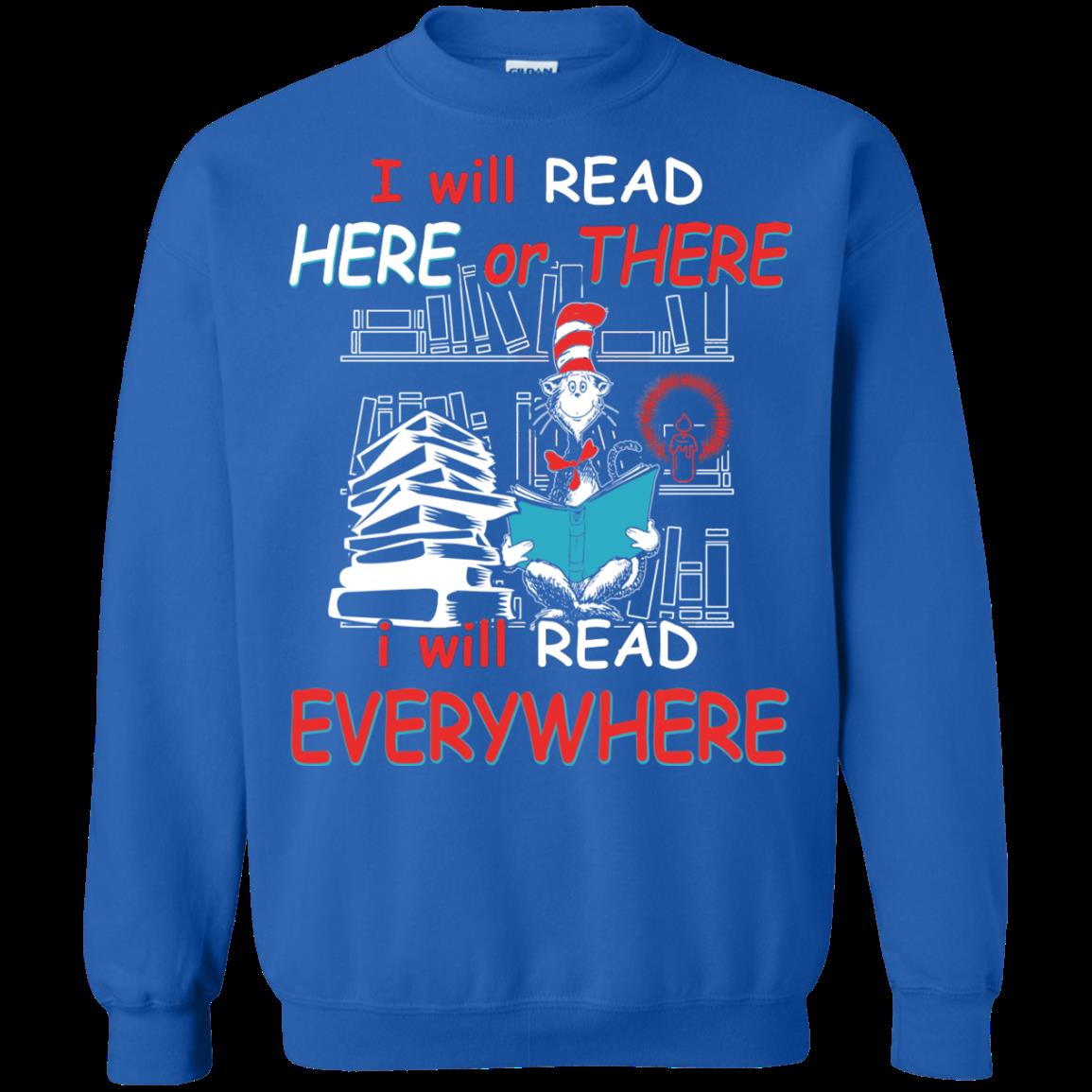 Cat In The Hat Shirts I Will Read Everywhere 2 » Cool Gifts for You - Mfamilygift Cat In The Hat Shirts I Will Read Everywhere 2