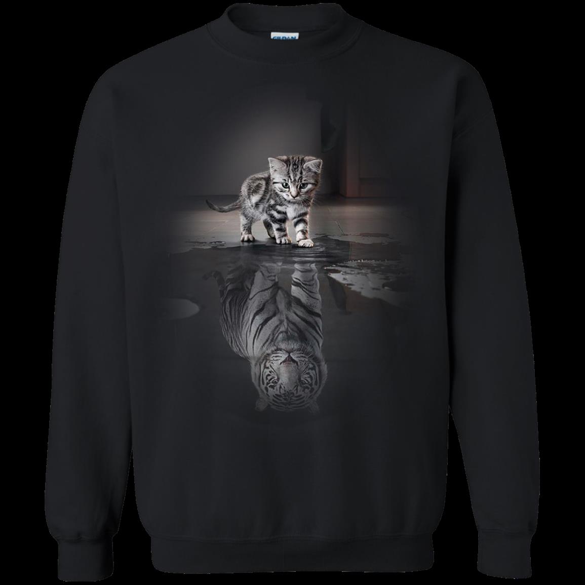 Cat Reflection T Shirt Hoodies Sweatshirt 3 » Cool Gifts for You - Mfamilygift Cat Reflection T Shirt Hoodies Sweatshirt 3