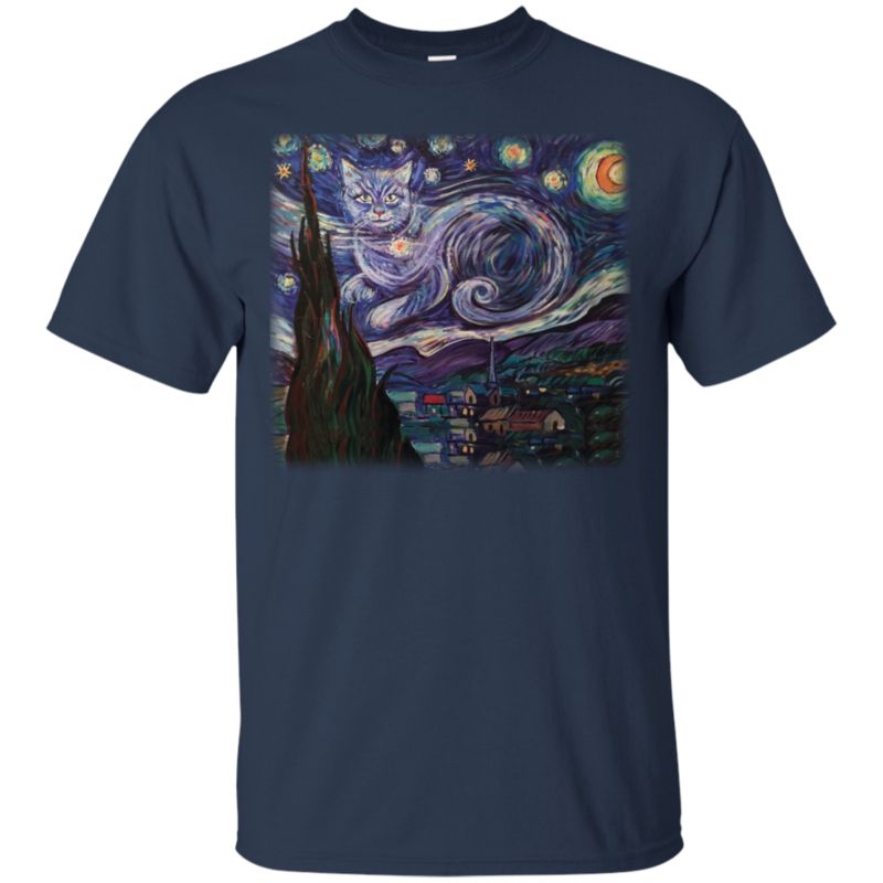 Cat Van Gogh Shirts Starry Night Cat 1 » Cool Gifts for You - Mfamilygift Cat Van Gogh Shirts Starry Night Cat 1
