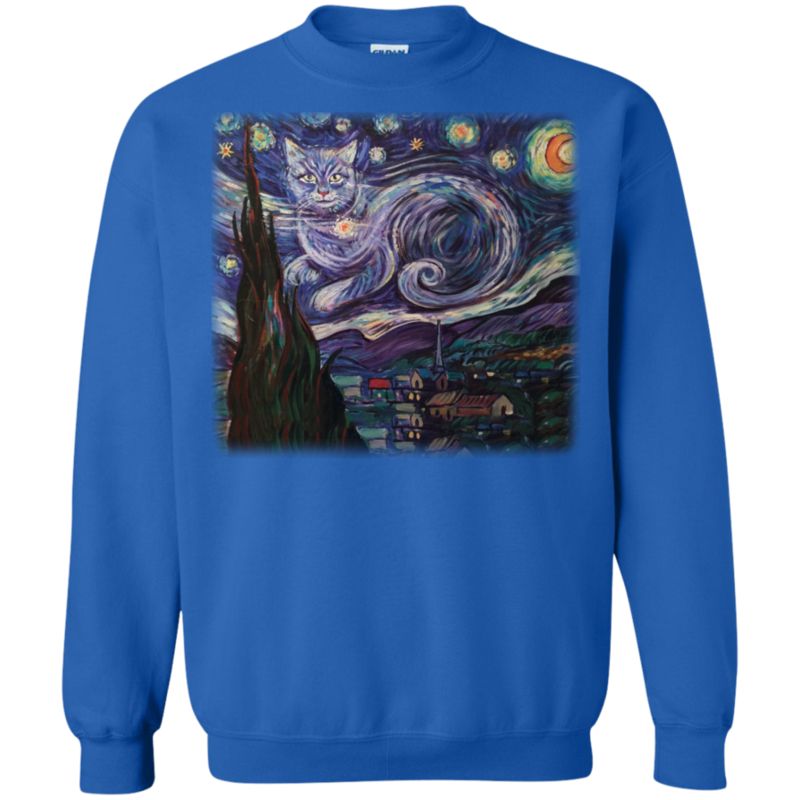 Cat Van Gogh Shirts Starry Night Cat 2 » Cool Gifts for You - Mfamilygift Cat Van Gogh Shirts Starry Night Cat 2