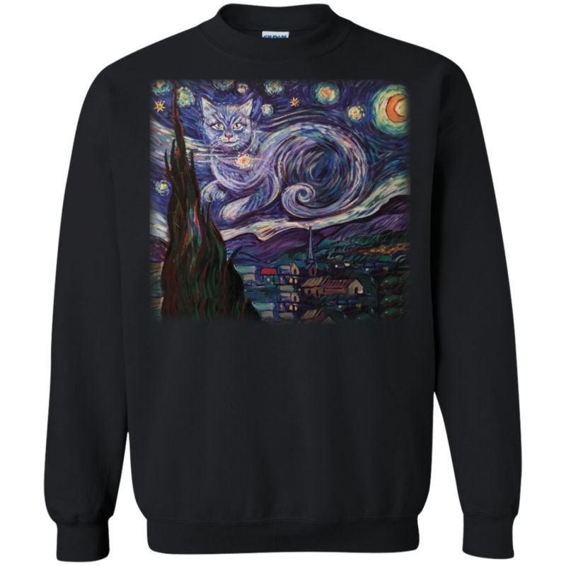 Cat Van Gogh Shirts Starry Night Cat 3 » Cool Gifts for You - Mfamilygift Cat Van Gogh Shirts Starry Night Cat 3