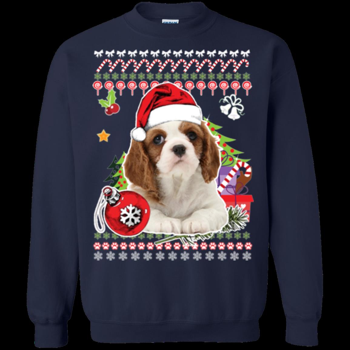 Cavalier King Charles Spaniel Ugly Christmas Sweater Shirts T Shirt Hoodies Sweatshirt 3 » Cool Gifts for You - Mfamilygift Cavalier King Charles Spaniel Ugly Christmas Sweater Shirts T Shirt Hoodies Sweatshirt 3