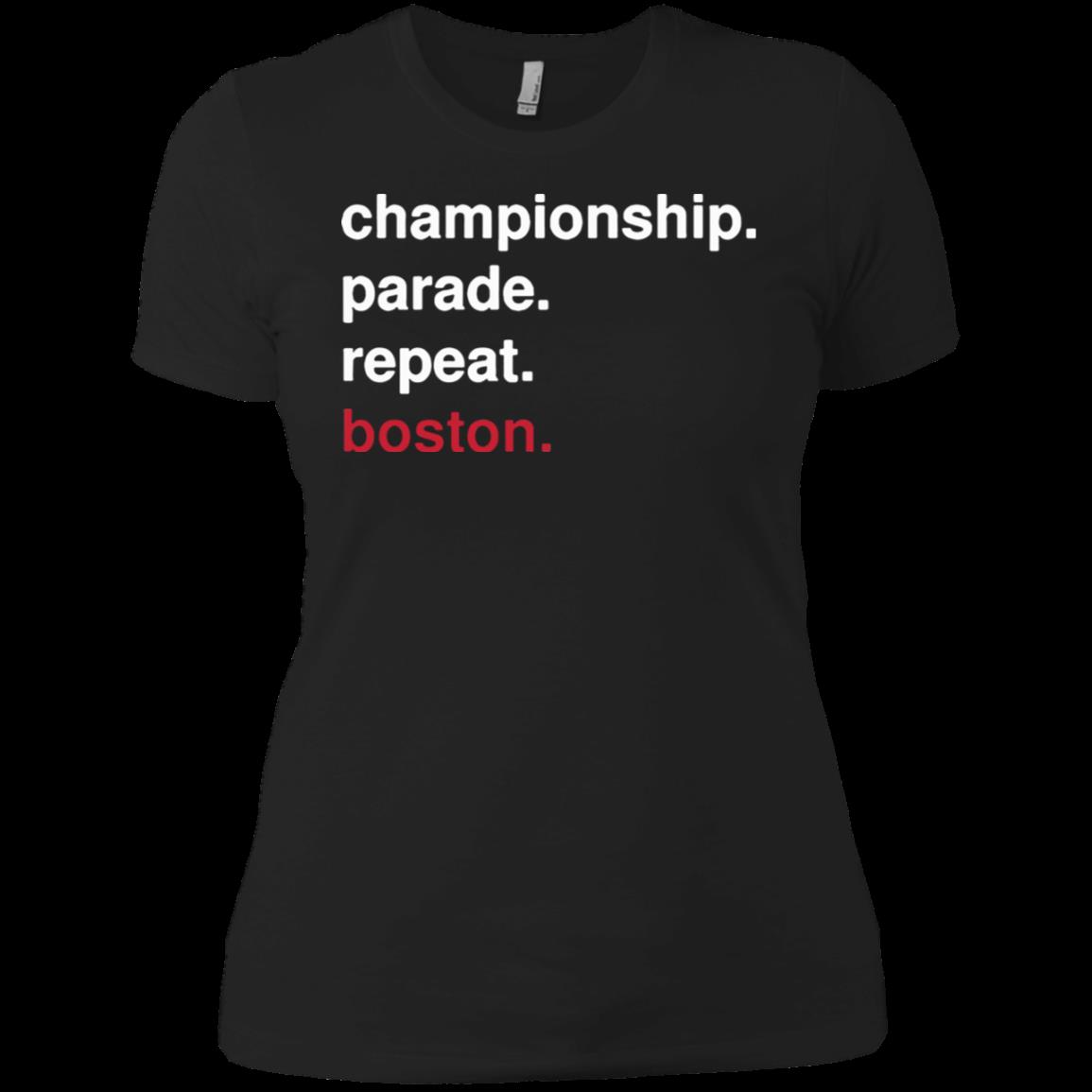Championship Parade Repeat Boston Red Sox Ladies' Boyfriend Shirt