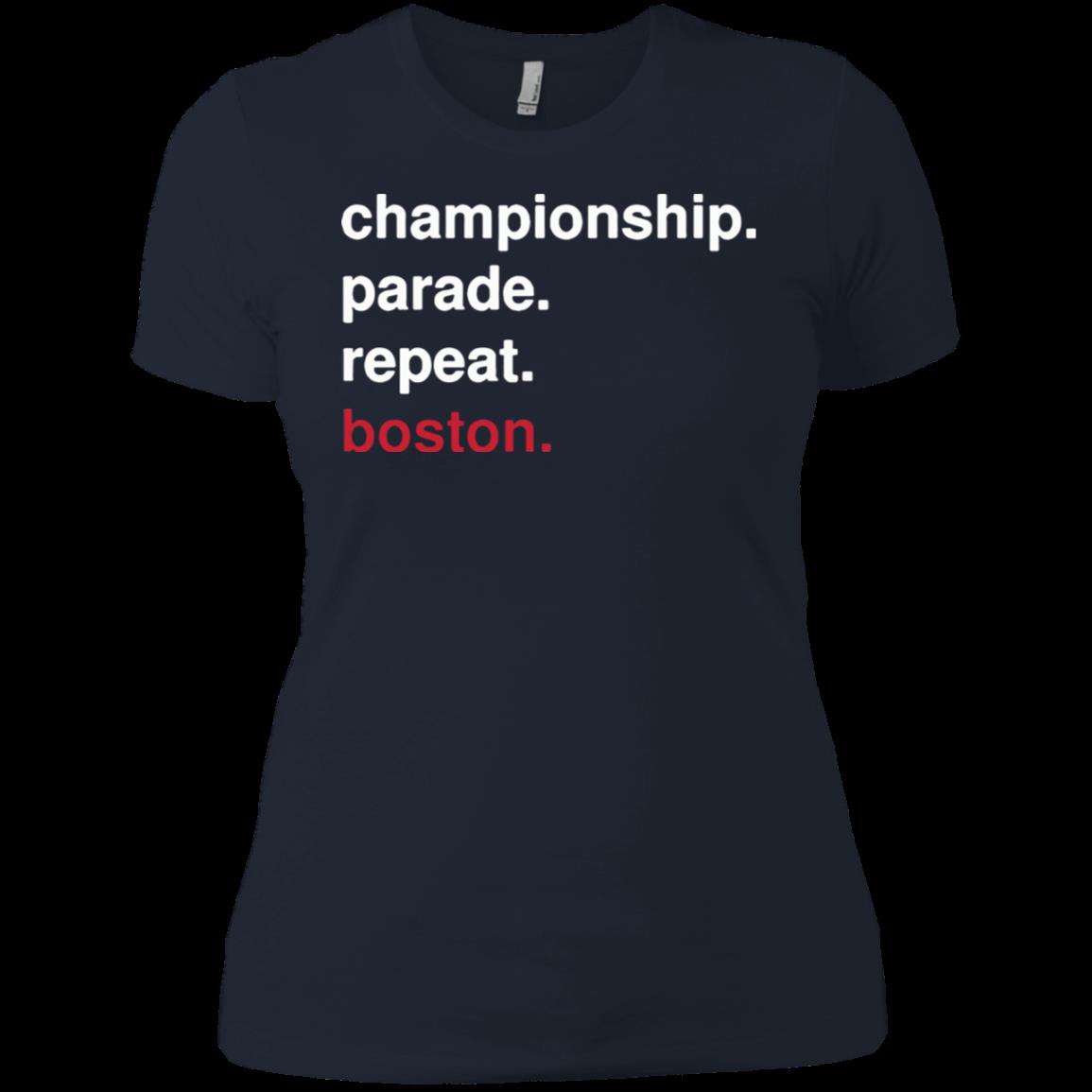 Championship Parade Repeat Boston Red Sox Ladies Boyfriend Shirt 1 » Cool Gifts for You - Mfamilygift Championship Parade Repeat Boston Red Sox Ladies Boyfriend Shirt 1