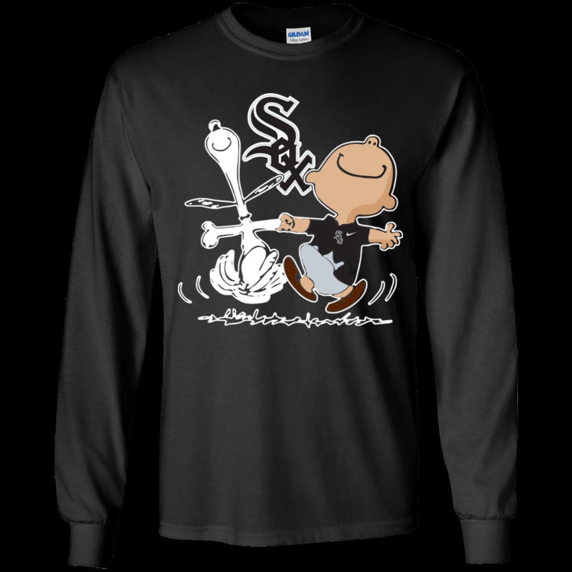 Charlie Brown & Snoopy Chicago White Sox Shirt Youth Ls Shirt