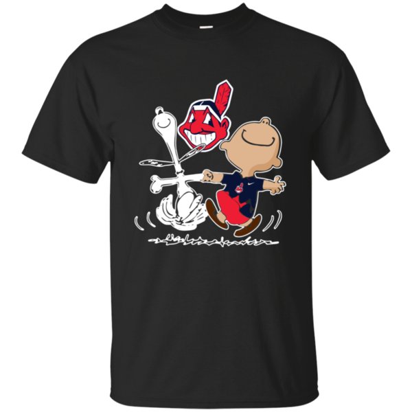 Charlie Brown & Snoopy Cleveland Indians Shirt Cotton Shirt Charlie Brown & Snoopy Cleveland Indians Shirt Cotton Shirt