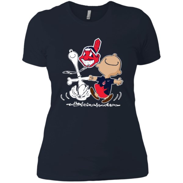 Charlie Brown & Snoopy Cleveland Indians Shirt Ladies? Boyfriend Shirt 3 » Cool Gifts for You - Mfamilygift Charlie Brown & Snoopy Cleveland Indians Shirt Ladies? Boyfriend Shirt 3
