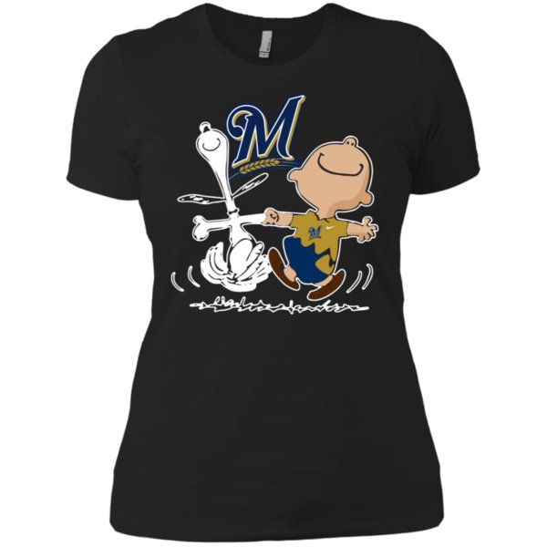 Charlie Brown & Snoopy Milwaukee Brewers Shirt Ladies? Boyfriend Shirt