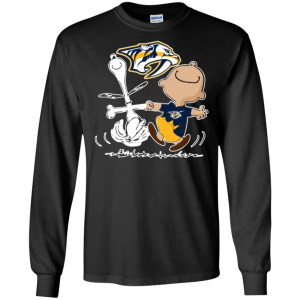 Charlie Brown & Snoopy Nashville Predators Shirt Ultra Cotton Shirt