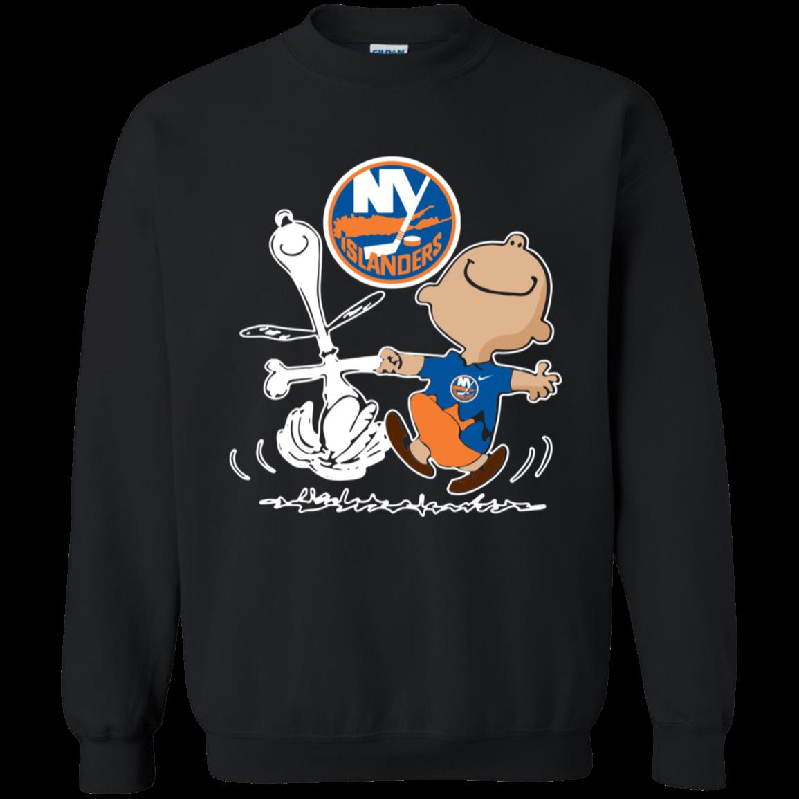 Charlie Brown & Snoopy New York Islanders Shirt Sweatshirt Charlie Brown & Snoopy New York Islanders Shirt Sweatshirt