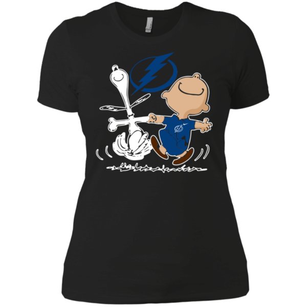 Charlie Brown & Snoopy Tampa Bay Lightning Shirt Ladies? Boyfriend Shirt Charlie Brown & Snoopy Tampa Bay Lightning Shirt Ladies? Boyfriend Shirt