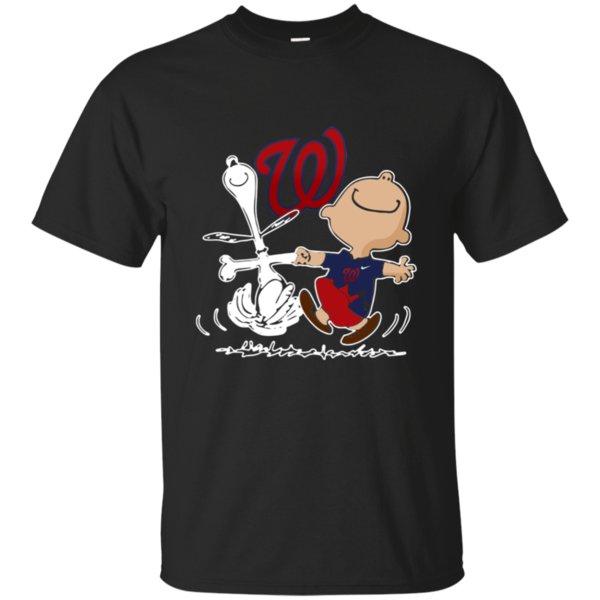 Charlie Brown & Snoopy Washington Nationals Shirt Cotton Shirt