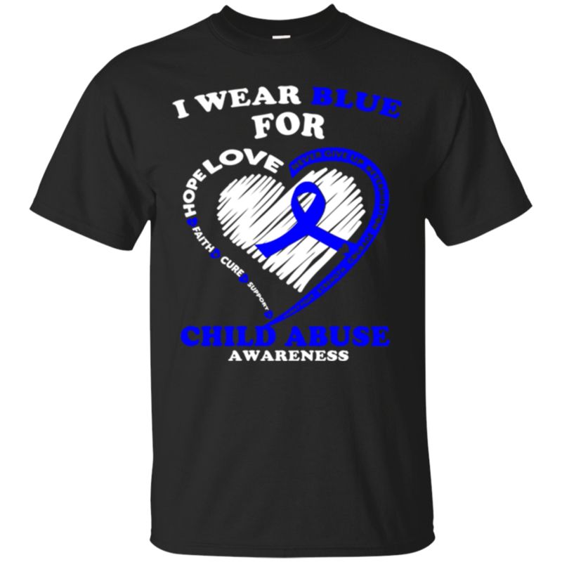 Child Abuse Shirt ? I Wear Blue For Child Abuse Awareness T Shirt Hoodie Sweater